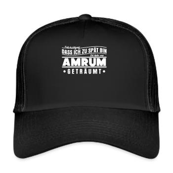 Amrum Nordsee Insel - Trucker Cap - Schwarz/Schwarz - Vorne