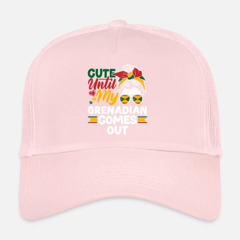 Grenade Drapeau grenadien mignon jusqu’à mon grenadien Casquette trucker 