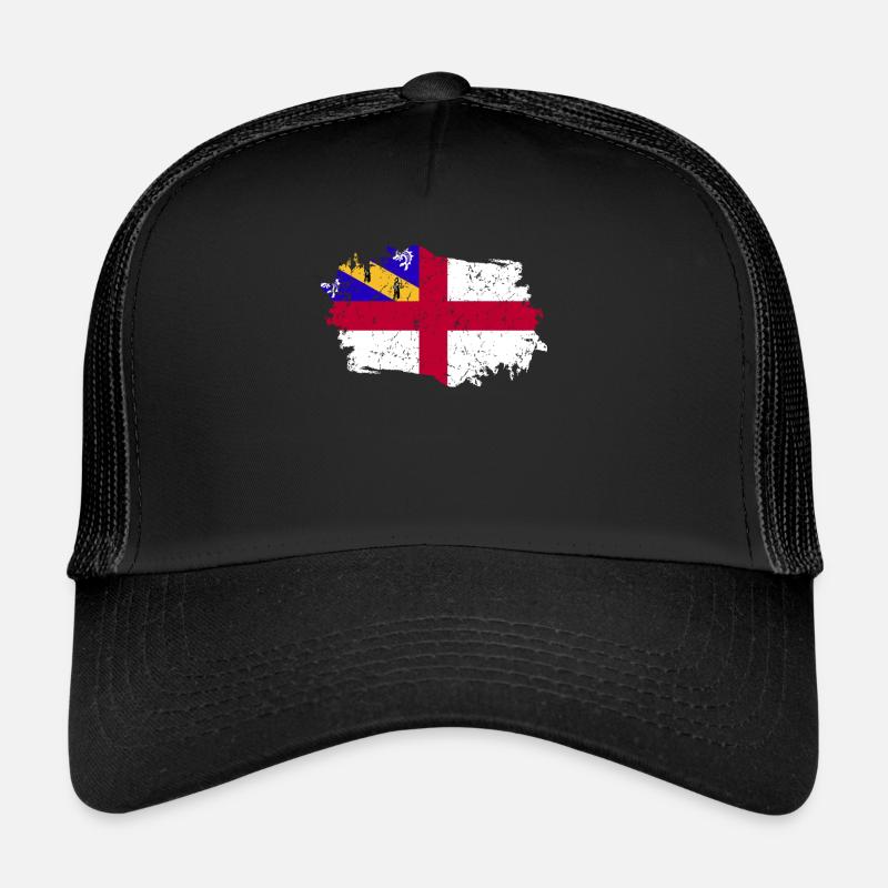 Drapeau Herm Grunge Drapeau Herm Casquette trucker 