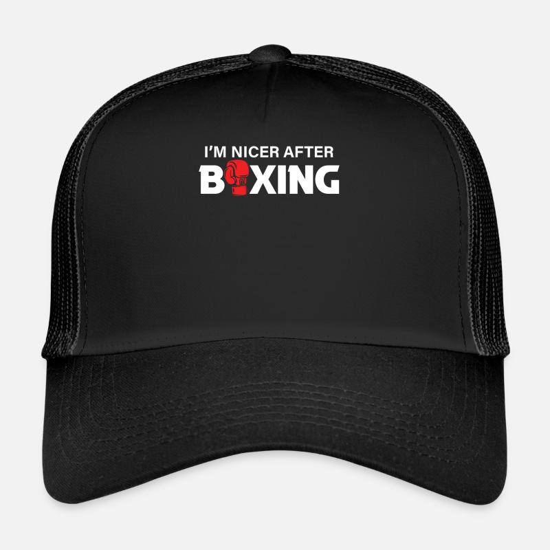 Boxe Kickboxing - Je suis plus gentil après la boxe Casquette trucker 