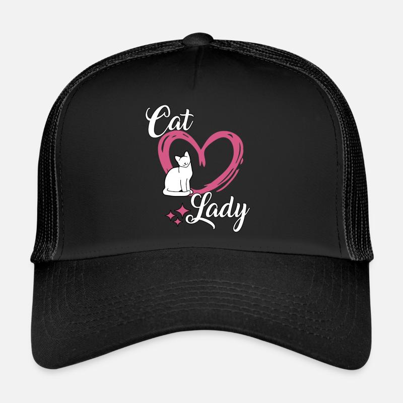 Mignon Chat Disant Tenue Chat Lady Cats Casquette trucker 