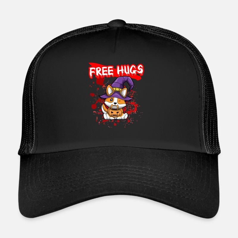 Câlins gratuits Sarcasme d’Halloween Effrayant Effrayant Costume Effrayant Casquette trucker 