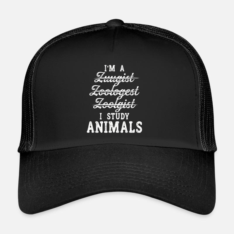 Zoologiste étudiant les animaux de zoo Zoo Élevage d’animaux Casquette trucker 
