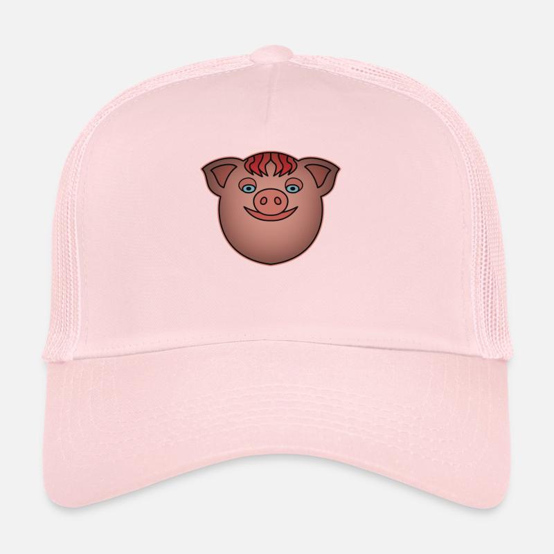 Motif d’art de cochon fermier avec motif de cochon Casquette trucker 