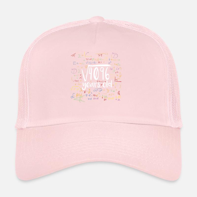 Racine carrée de 4096 Math Nerd 64e anniversaire Casquette trucker 