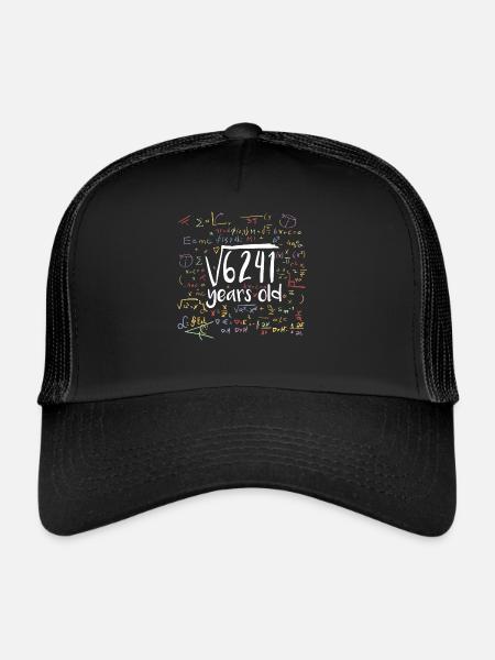 Racine carrée de 6241 Math Nerd 79e anniversaire - Casquette trucker  - noir/noir - Devant