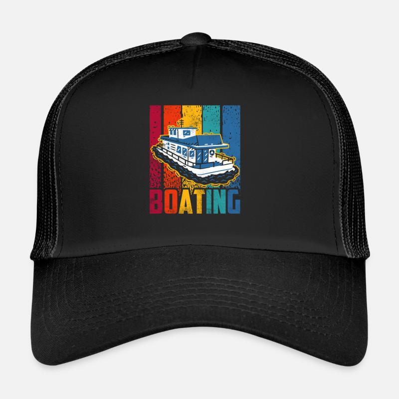 Bootfahren Segelboot Schiff Boot Yacht - Trucker Cap - Schwarz/Schwarz