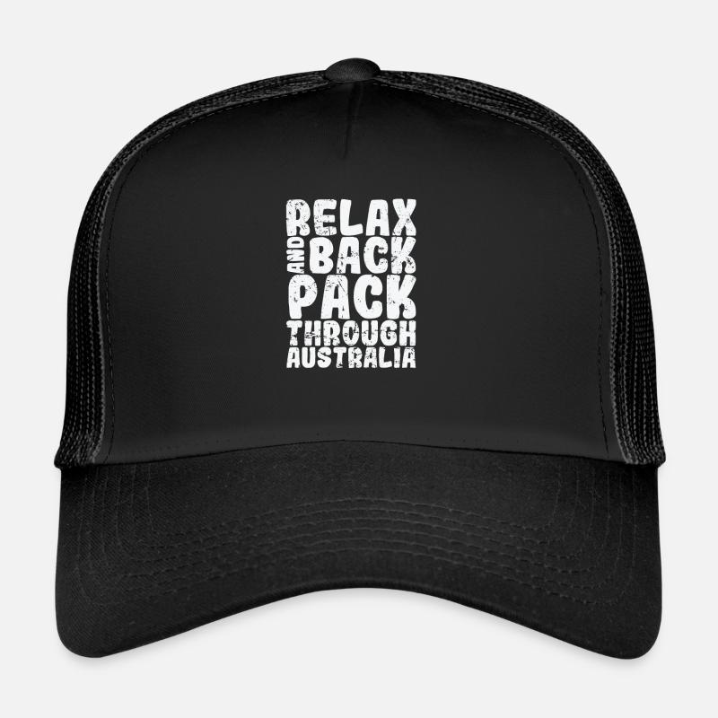 Relax and Backpack through Sydney Australia Trucker Cap