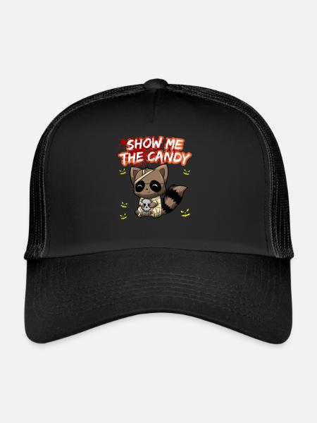 Montrez-moi le truc ou la friandise du costume d’Halloween - Casquette trucker  - noir/noir - Devant