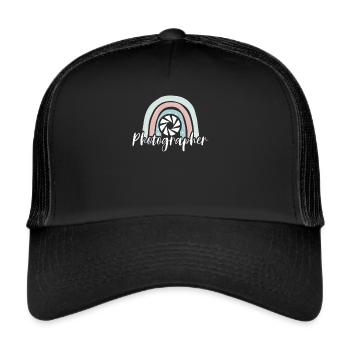 Objektiv Für Fotografen - Trucker Cap - Schwarz/Schwarz - Vorne