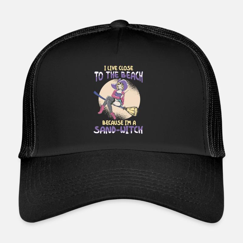 Je suis une sorcière de sable d’Halloween Casquette trucker 