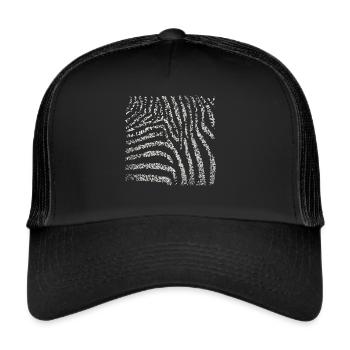 Zebra Zebra Crossing Pattern Costume Replacement Carnival - Trucker Cap - black/black - Front
