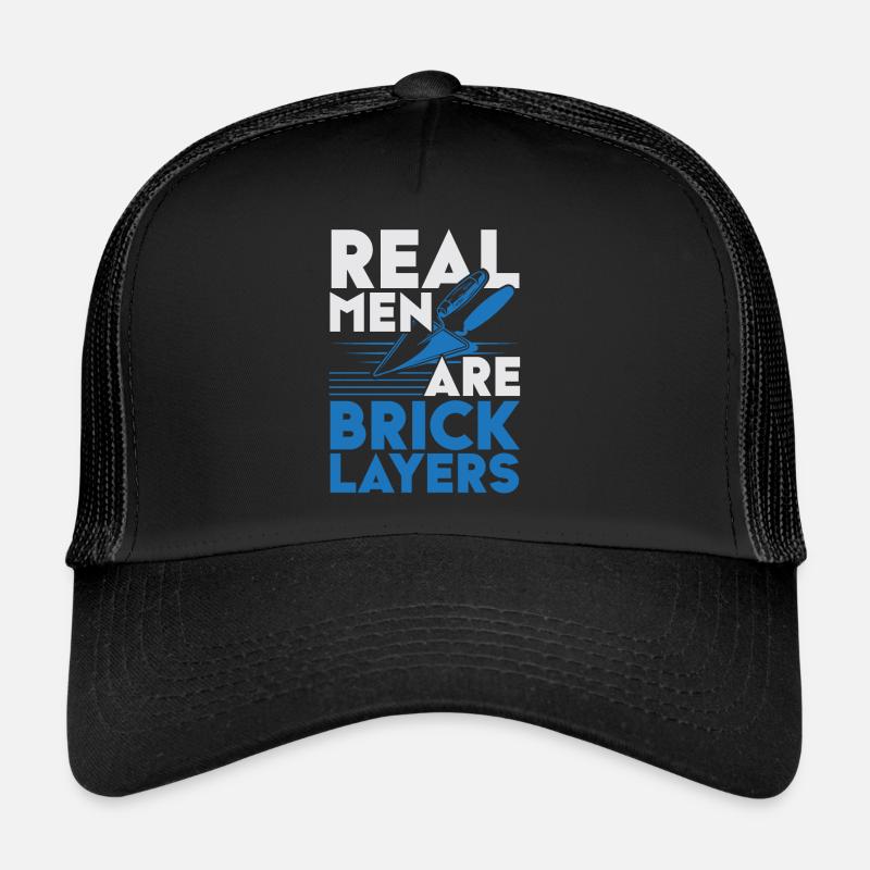 Les vrais hommes sont maçons Bricklayer Profession Maçon Casquette trucker 