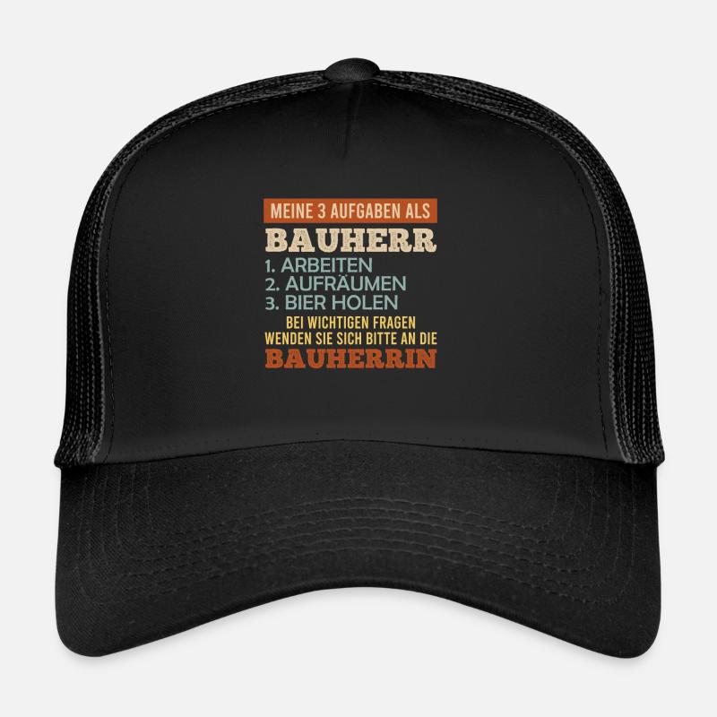 3 Aufgaben als Bauherr Eigenheim Trucker Cap