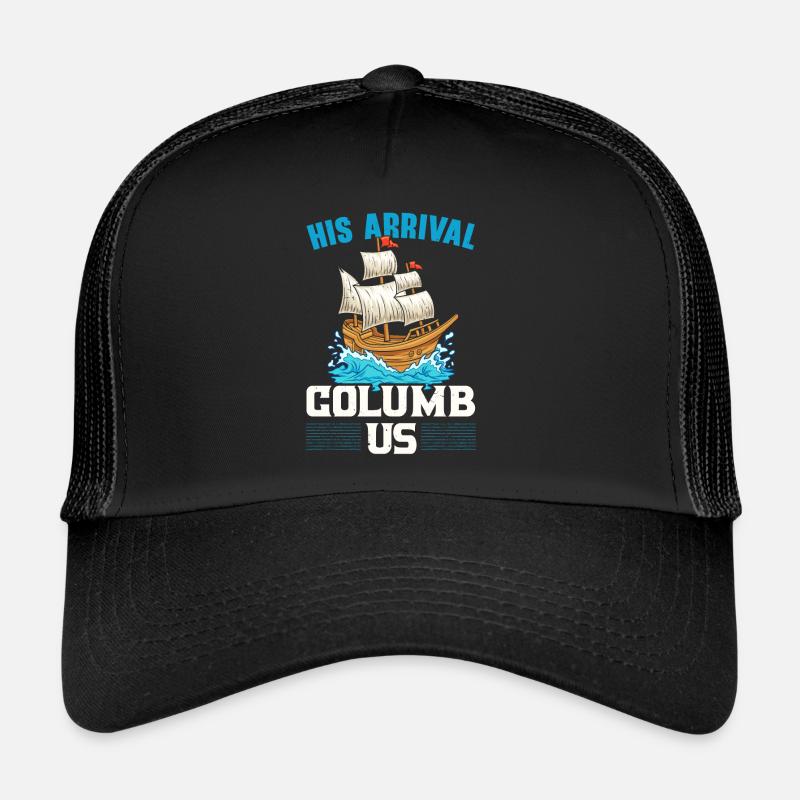 Son arrivée nous marin Columbus jour Casquette trucker 