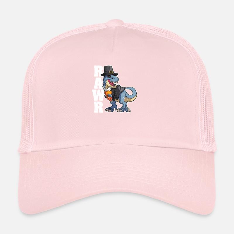 Dinosaur Rawr Thanksgiving Turkey Saurus Trucker Cap