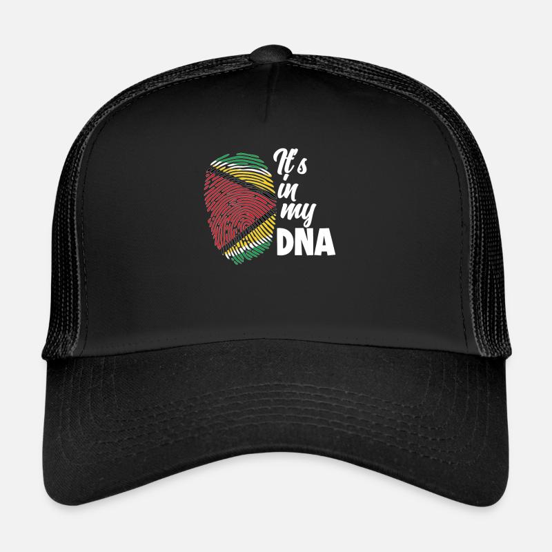 Guyanais c’est la guyane dans mon ADN - Casquette trucker  - noir/noir