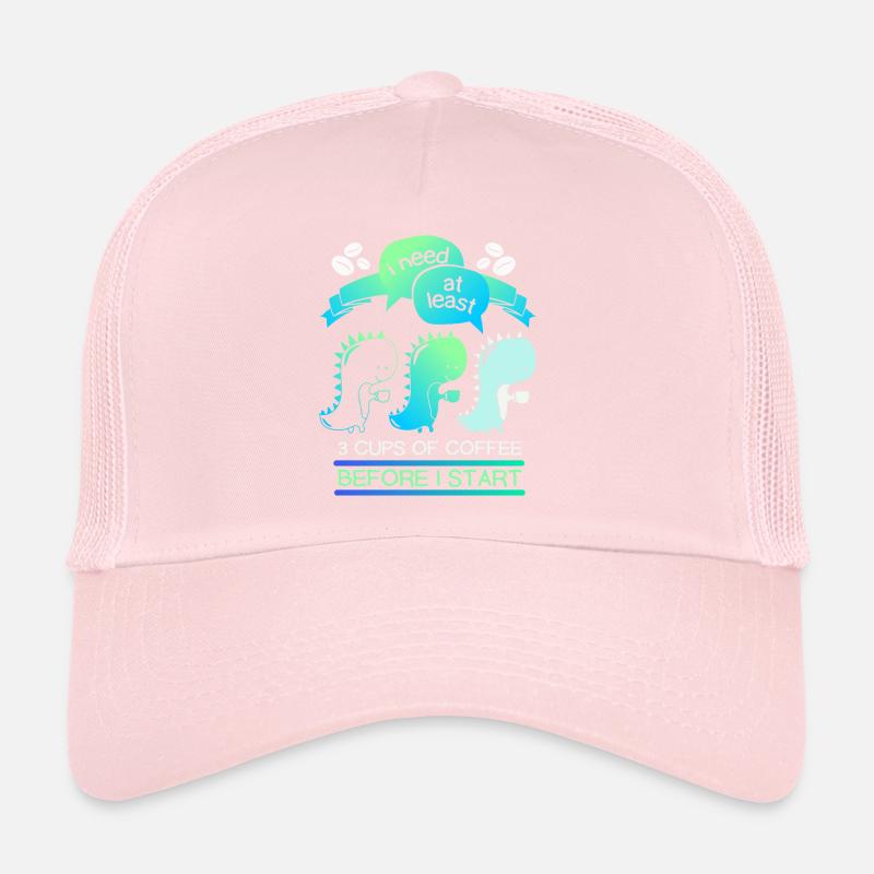 Dinosaurier Kaffeetrinker, Kaffee lustiger Spruch Trucker Cap