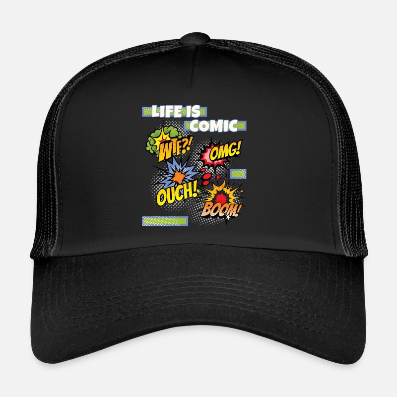 Comic, comic strips, funny saying comic style Trucker Cap