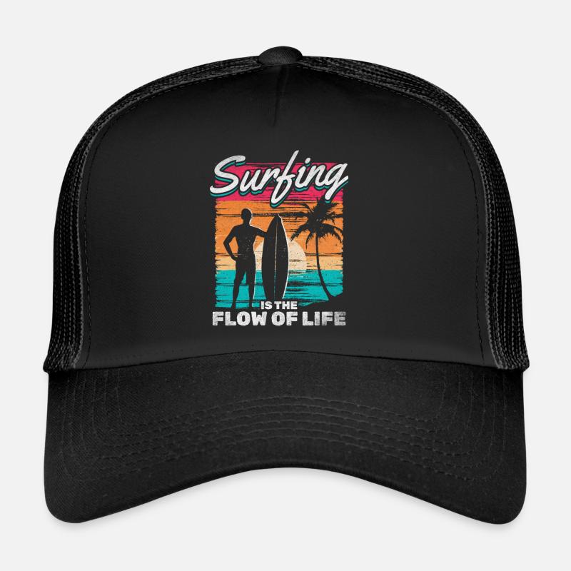 Le surf est le flux de la vie Casquette trucker 