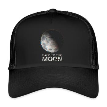 Back to the Moon - Trucker Cap - black/black - Front