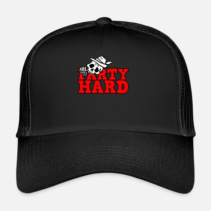 Anniversaire avec alcool et bière - Party Hard Casquette trucker 
