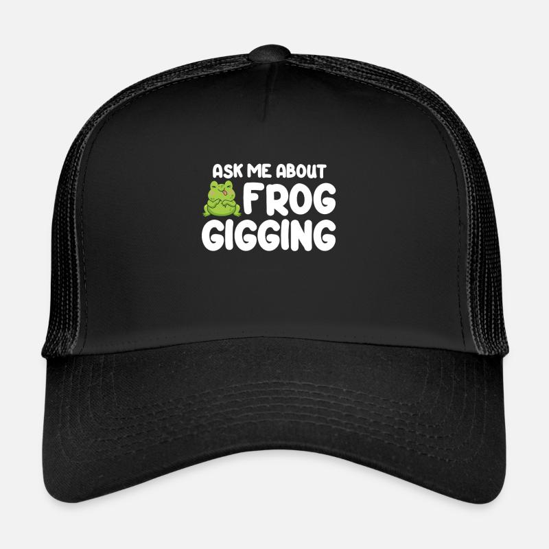 Posez-moi des questions sur Frog Croak Frog Catcher Casquette trucker 