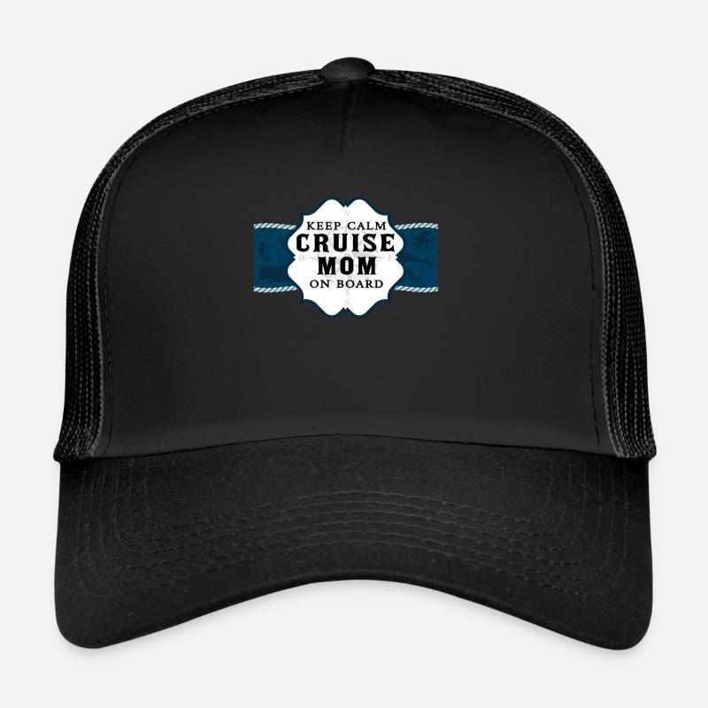 Kreuzfahrt Mama - Trucker Cap - Schwarz/Schwarz