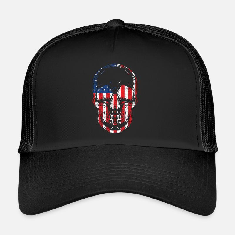 USA Halloween Bone Face Casquette trucker 