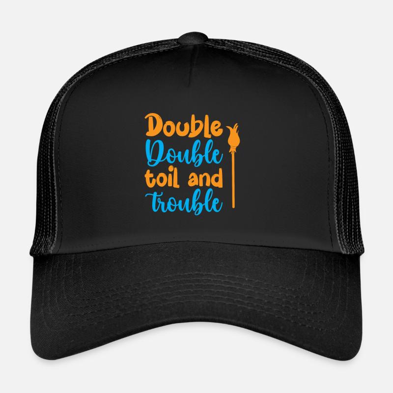 Doppelte doppelte Mühe und Mühe - Halloween Trucker Cap
