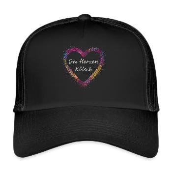 Kölsch Köln Kölle Cologne Colonia Karneval - Trucker Cap - Schwarz/Schwarz - Vorne