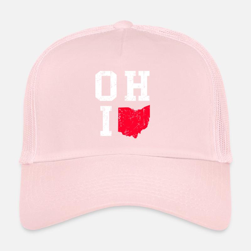 ohio map vintage Trucker Cap