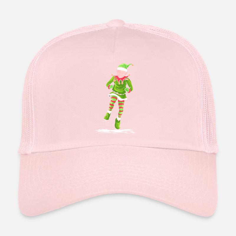 Père Noël dansant l’elfe de Noël célébrant Casquette trucker 