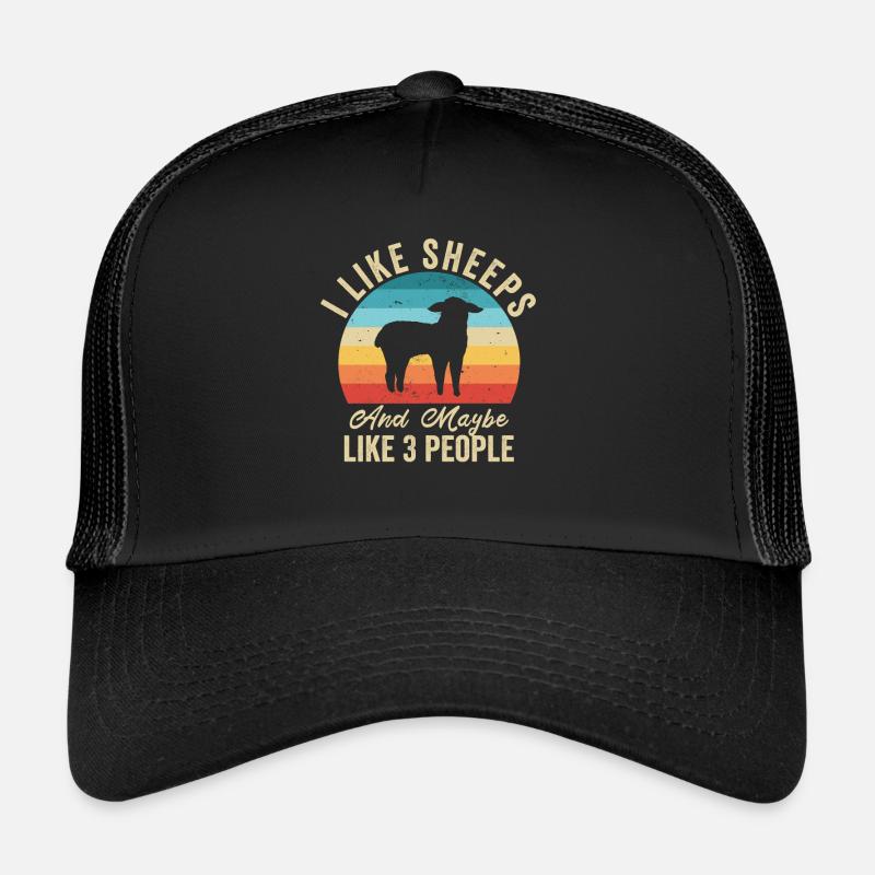 Ich liebe Les Moutons Humor Fermier Cadeau Trucker Cap
