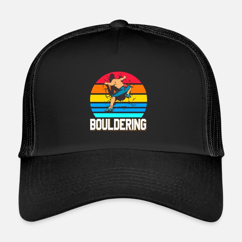 Retro Vintage Awesome Bouldering Designs Tea Trucker Cap