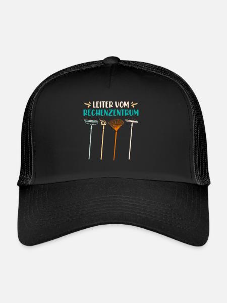 Gartenarbeit Gärtner Spruch - Trucker Cap - Schwarz/Schwarz