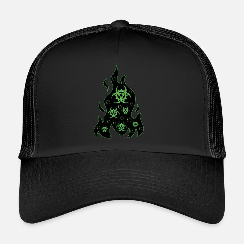 Biopunk Flame Biopunk Esthétique Casquette trucker 