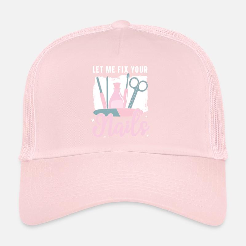 Let Me Fix Your Nails Job Manicurist Nail Tech Trucker Cap