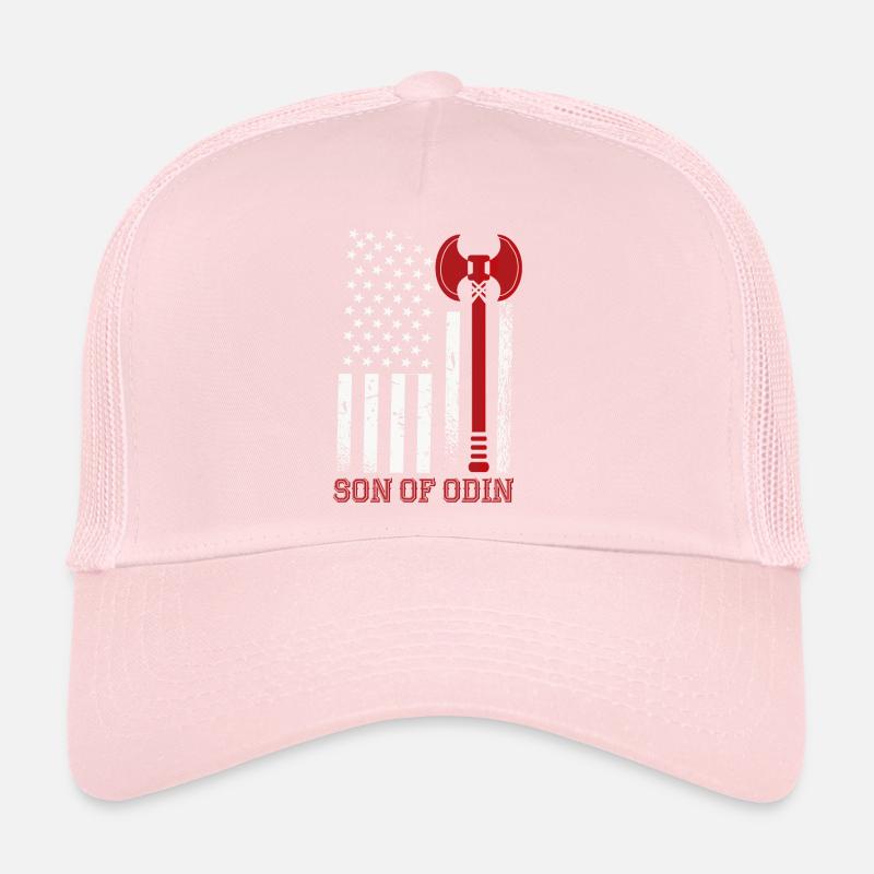 Fils de l’Odin Valhalla Drapeau viking américain Casquette trucker 