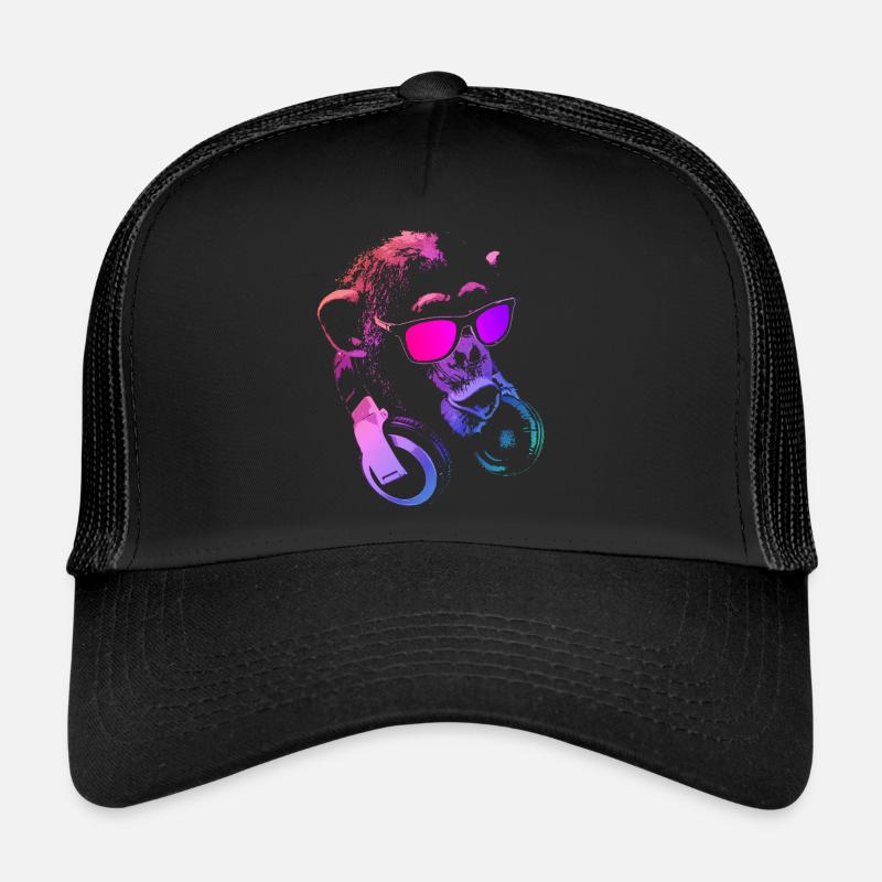 Mono DJ Pink - Casquette trucker - noir/noir