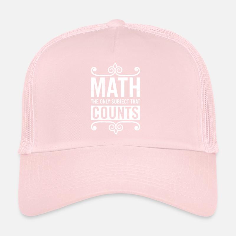 Mathematics Counts Math Teacher Math Trucker Cap