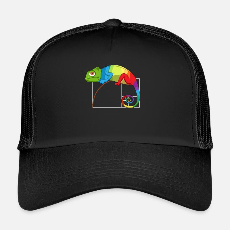 Fibonacci Tag Goldenes Ratio Mathe Chamäleon Trucker Cap