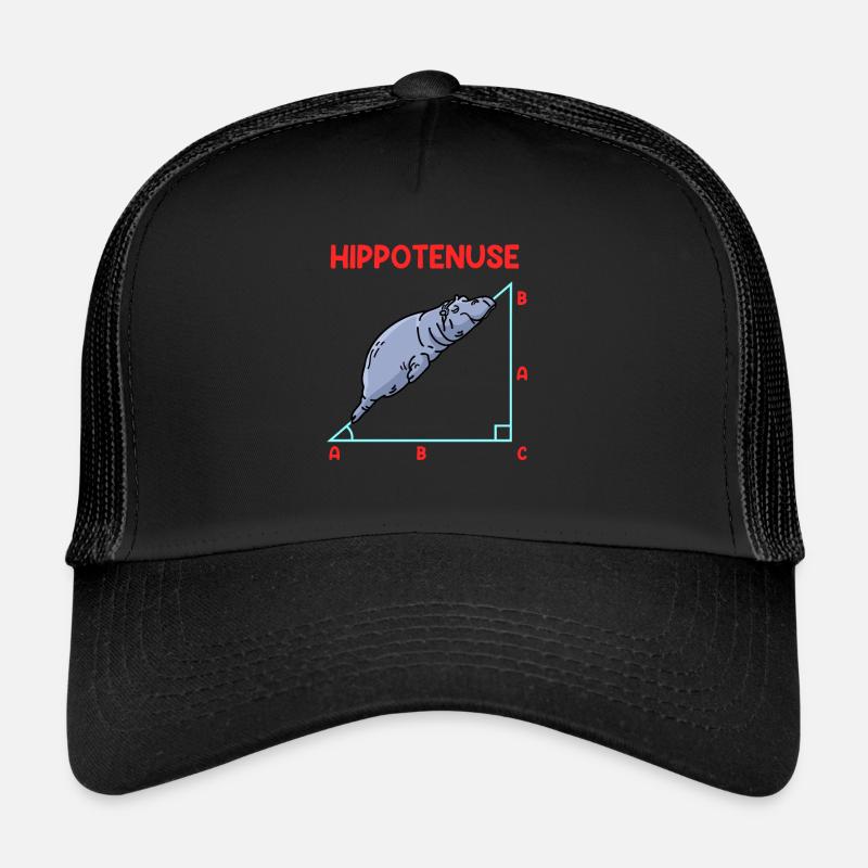 Math Hippo Professeur de mathématiques Hippotenuse Casquette trucker 