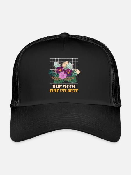 Nur noch eine Pflanze - Trucker Cap - Schwarz/Schwarz