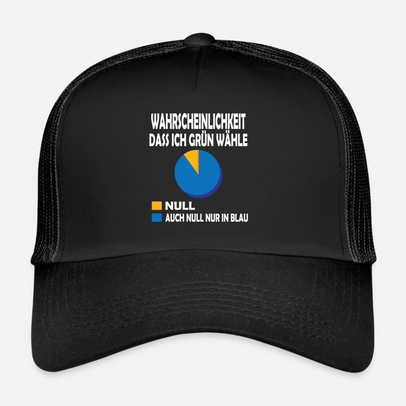 Wahrscheinlichkeit dass ich Grün wähle Null T-Shi Trucker Cap