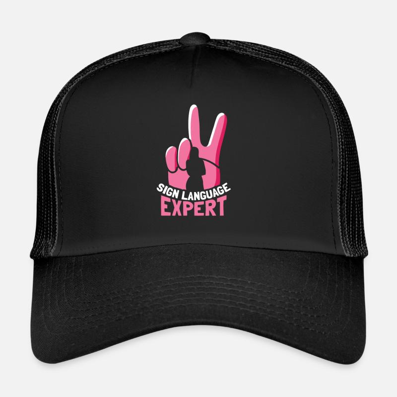 Gebärdensprache Experte Gestik Awareness Gebärden Trucker Cap