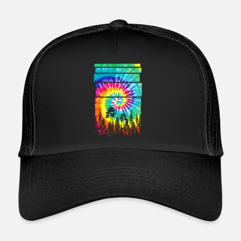 Forêt Hippie Batik Nature Arbres Forêt Casquette trucker 