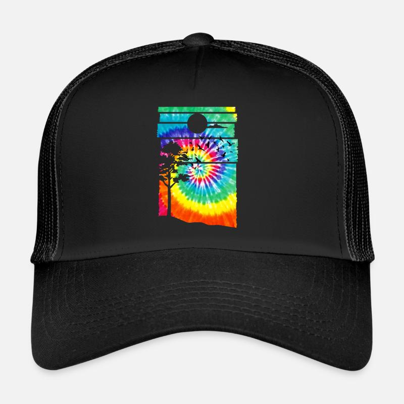 Forêt Hippie Batik Nature Arbres Forêt Casquette trucker 