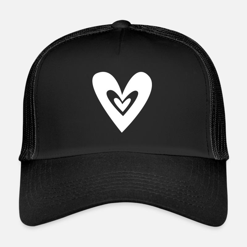 Heart Hearts - Trucker Cap - black/black