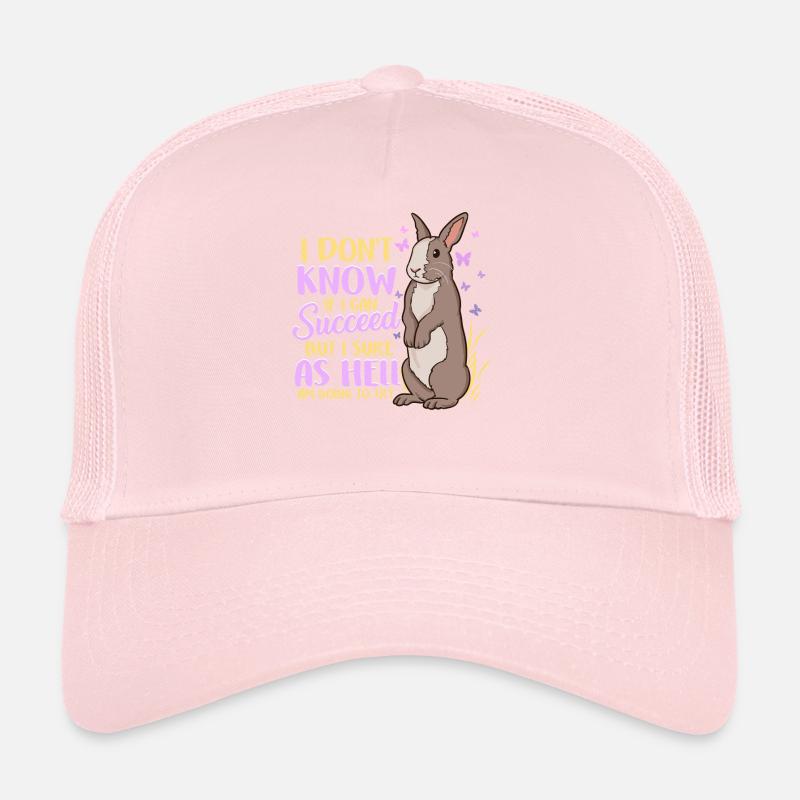 Cute ambitious rabbit challenge Trucker Cap